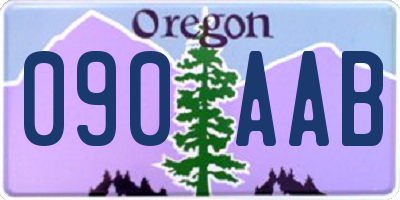 OR license plate 090AAB