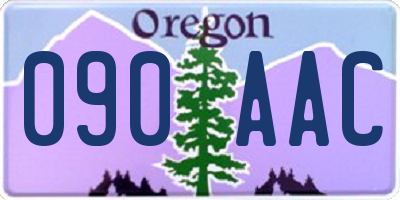 OR license plate 090AAC