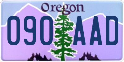 OR license plate 090AAD