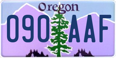 OR license plate 090AAF