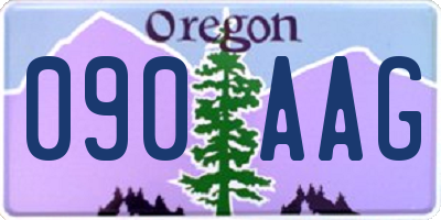 OR license plate 090AAG