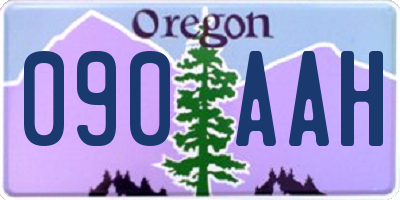 OR license plate 090AAH