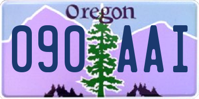 OR license plate 090AAI