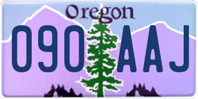 OR license plate 090AAJ