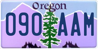 OR license plate 090AAM