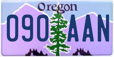 OR license plate 090AAN