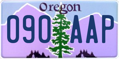 OR license plate 090AAP