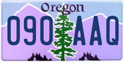 OR license plate 090AAQ