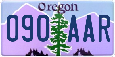 OR license plate 090AAR