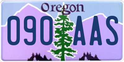 OR license plate 090AAS