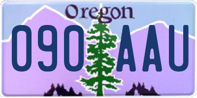 OR license plate 090AAU