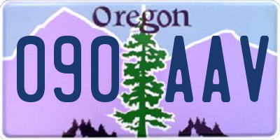 OR license plate 090AAV