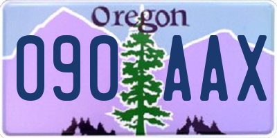 OR license plate 090AAX