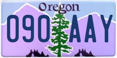 OR license plate 090AAY