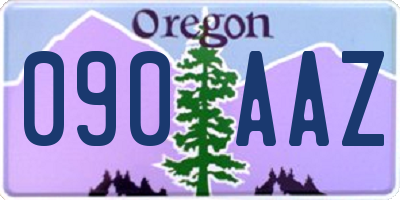 OR license plate 090AAZ