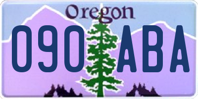 OR license plate 090ABA
