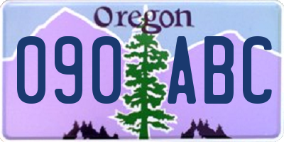 OR license plate 090ABC