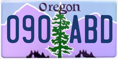 OR license plate 090ABD