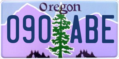 OR license plate 090ABE