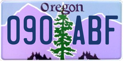 OR license plate 090ABF