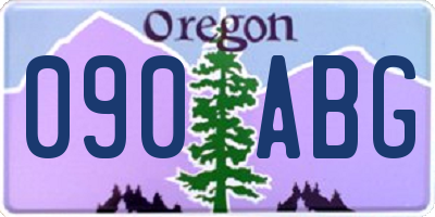 OR license plate 090ABG