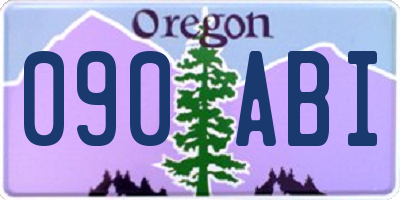 OR license plate 090ABI