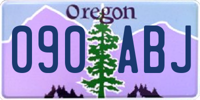 OR license plate 090ABJ