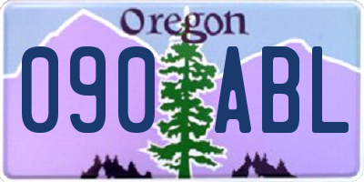 OR license plate 090ABL