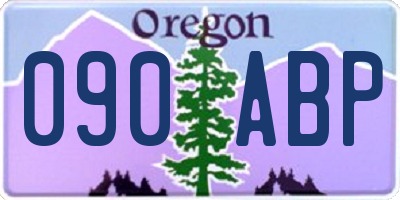 OR license plate 090ABP