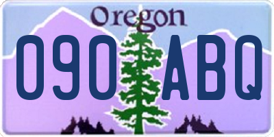 OR license plate 090ABQ