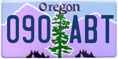 OR license plate 090ABT