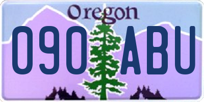 OR license plate 090ABU
