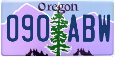 OR license plate 090ABW