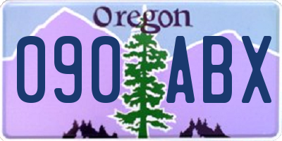 OR license plate 090ABX