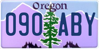 OR license plate 090ABY