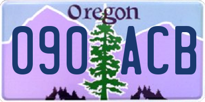 OR license plate 090ACB