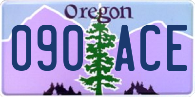OR license plate 090ACE
