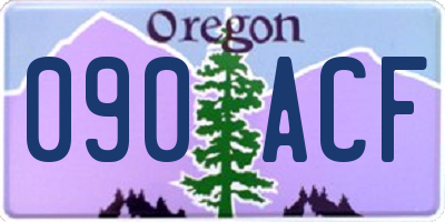 OR license plate 090ACF