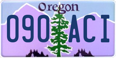 OR license plate 090ACI