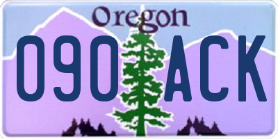 OR license plate 090ACK