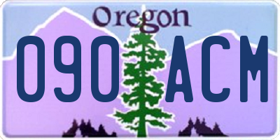 OR license plate 090ACM