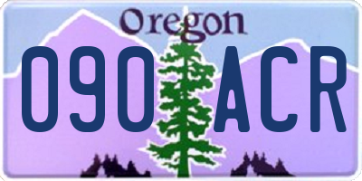 OR license plate 090ACR