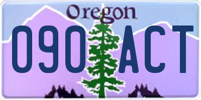 OR license plate 090ACT