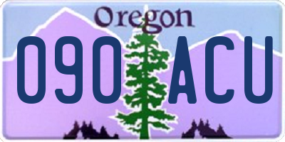 OR license plate 090ACU