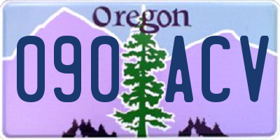 OR license plate 090ACV