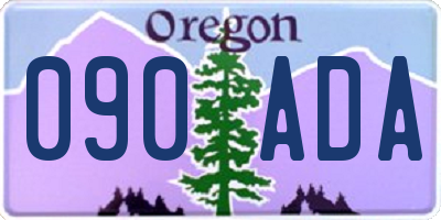 OR license plate 090ADA