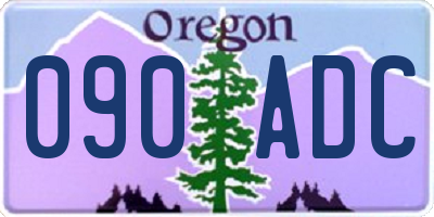 OR license plate 090ADC