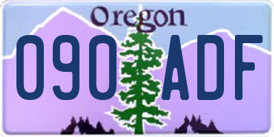 OR license plate 090ADF