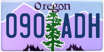 OR license plate 090ADH