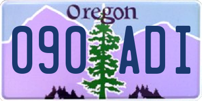 OR license plate 090ADI